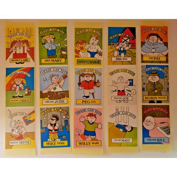 15 Trash Can Tots Vending Machine Stickers New Old Stock A (298) - Picture 3 of 3